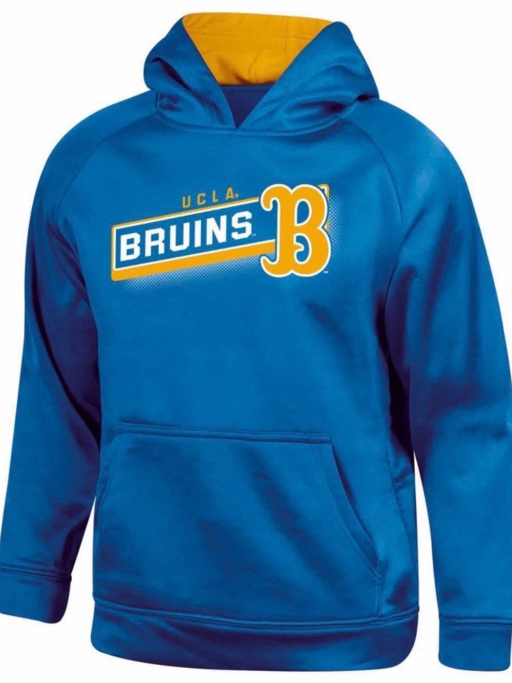 NCAA UCLA Bruins Boys' Blue Gold College Hooded Pullover Fleece Sweatshirt